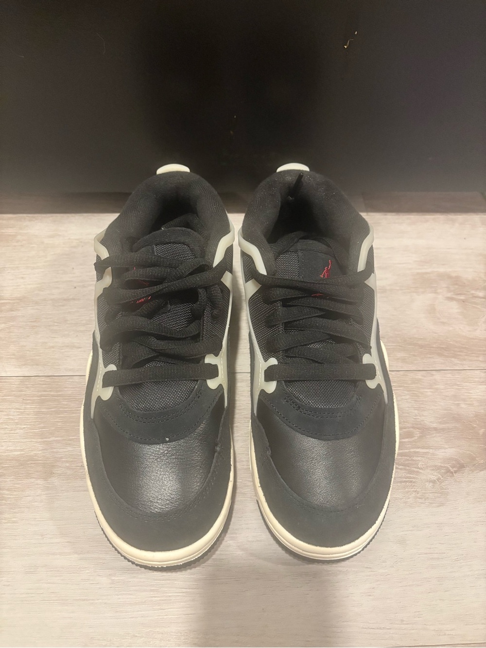 Jordan Black Sneakers with Cream Accents